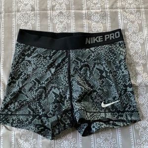 Nike pro snakeskin shorts